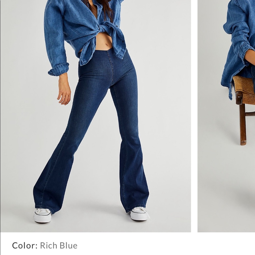 Free People Jeans- Penny Pull-On Flare Jeans
